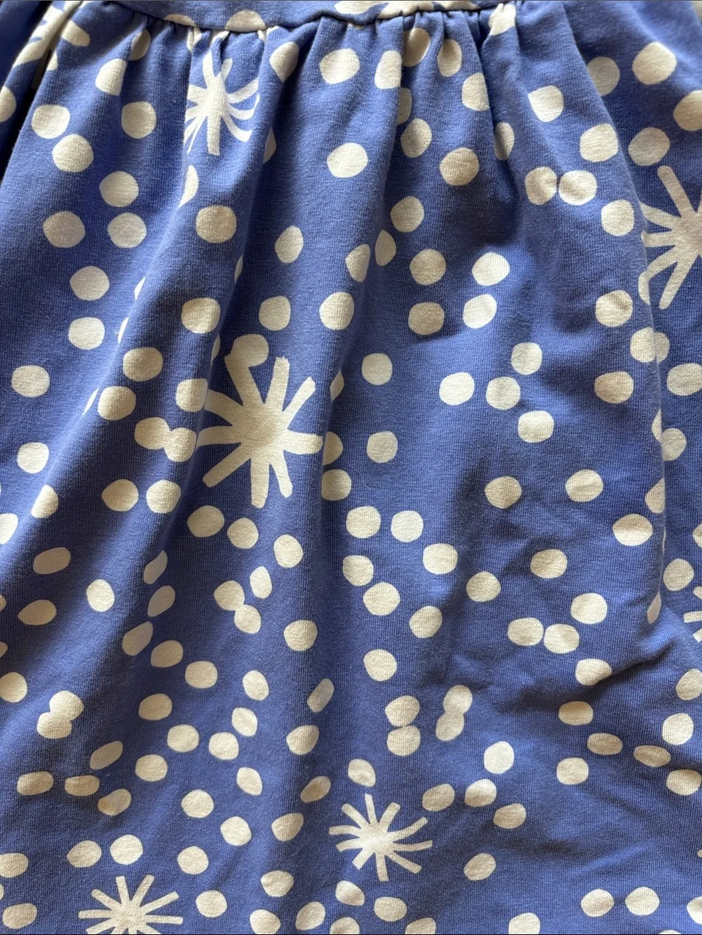 Hanna Andersson Long Sleeve Skater Dress  abstract stars print size 5